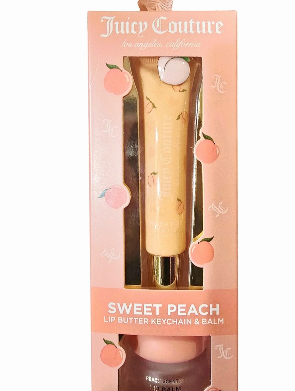 Juicy Couture Sweet Peach Lip Butter Keychain &  Balm Set - Picture 2 of 6